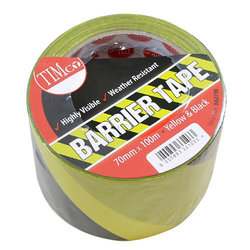 TIMco PE Barrier Tape - Black/Yellow - 100m x 70mm - 1 EA - Roll
