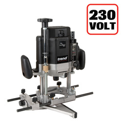 Trend T11EK Trend T11 230volt 1/2in collet Router - powerful 2000 watt motor and user friendly adjustments for high end performance in hand held work and additional features for table work